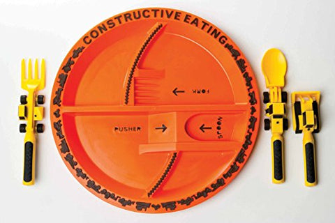 Construction Plate and Utensil Set