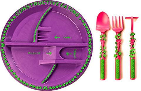 Garden Fairy Plate and Utensil Set