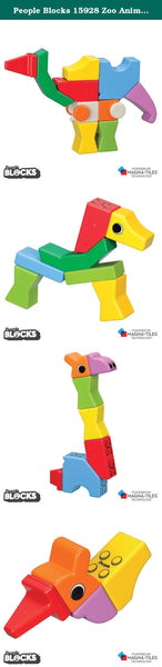 Magna-Tiles® People Blocks Zoo Animals 17 Piece Set